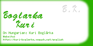 boglarka kuri business card
